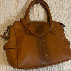 Unisex Sam & Hadley Brown Leather Hobo Bag Purse Tote Sz Med